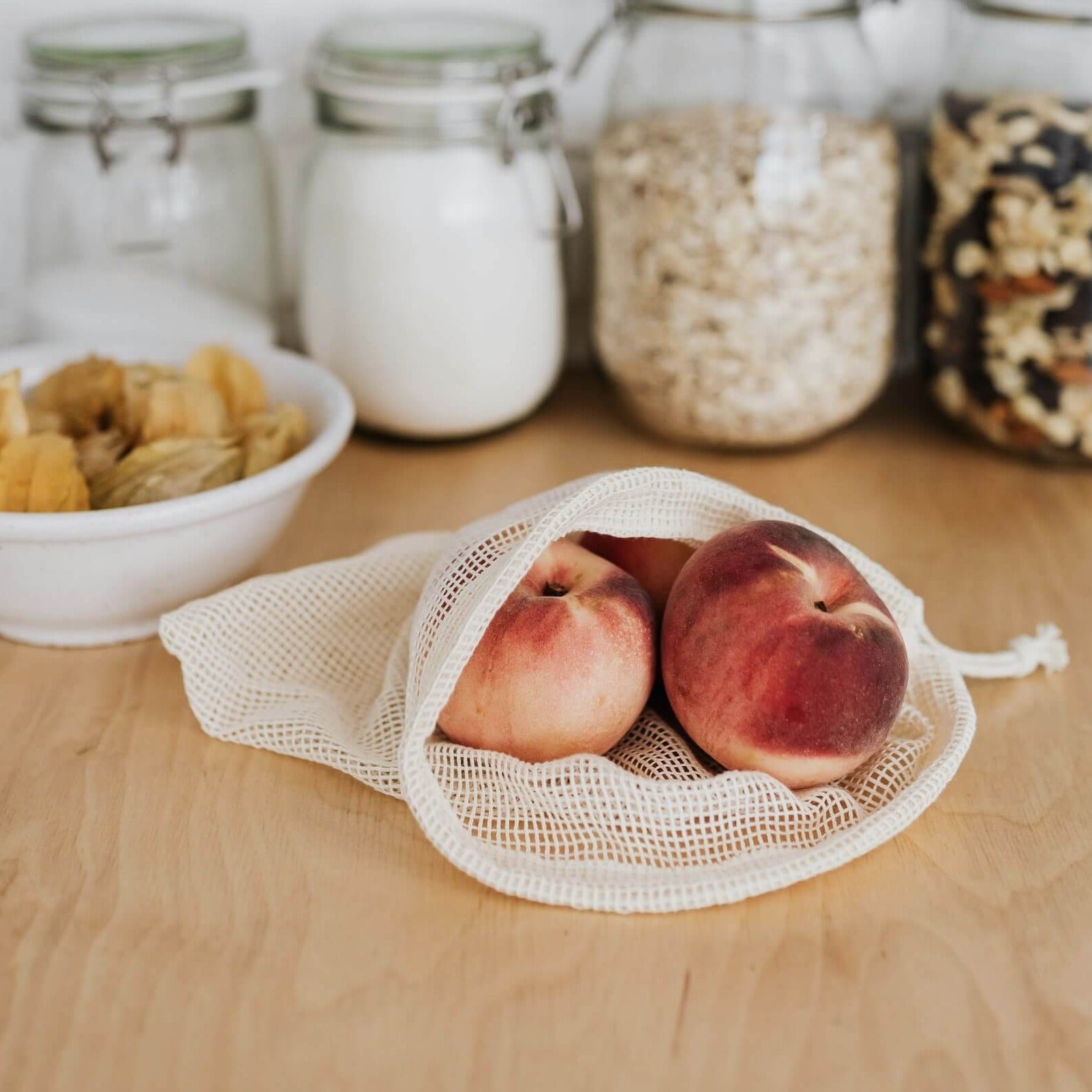 Organic Mesh Cotton Bag - S/M/L - The Plastic Free Co.